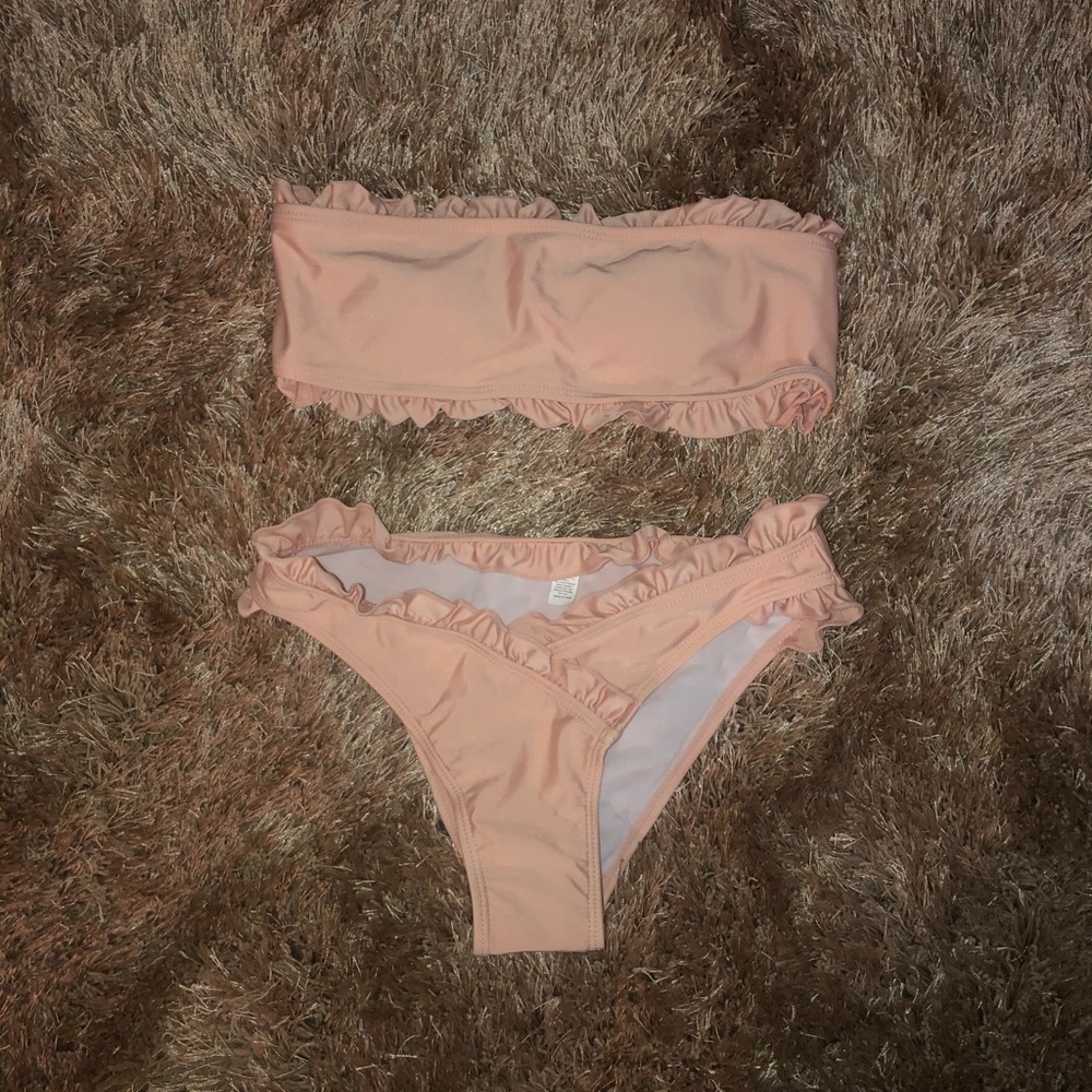 Shein peach swimsuit